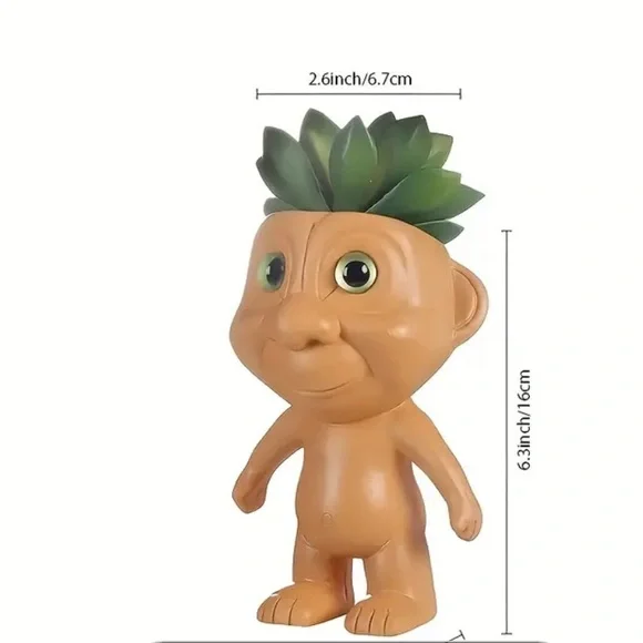 Troll flower plot w/green eyes (NWT) - Picture 6 of 7